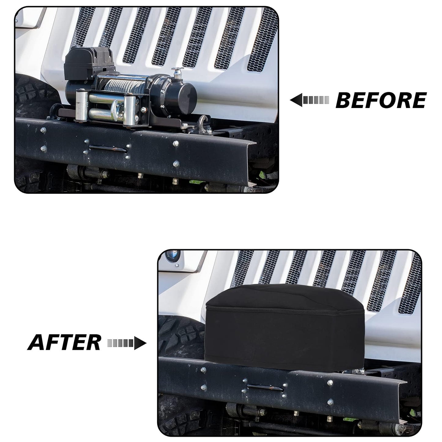 Cubierta de cabrestante, resistente a los rayos UV, impermeable, con cordón, accesorios de cabrestante para interiores y exteriores, cubierta de polvo resistente a la intemperie para cabrestantes eléctricos de hasta 1200 libras