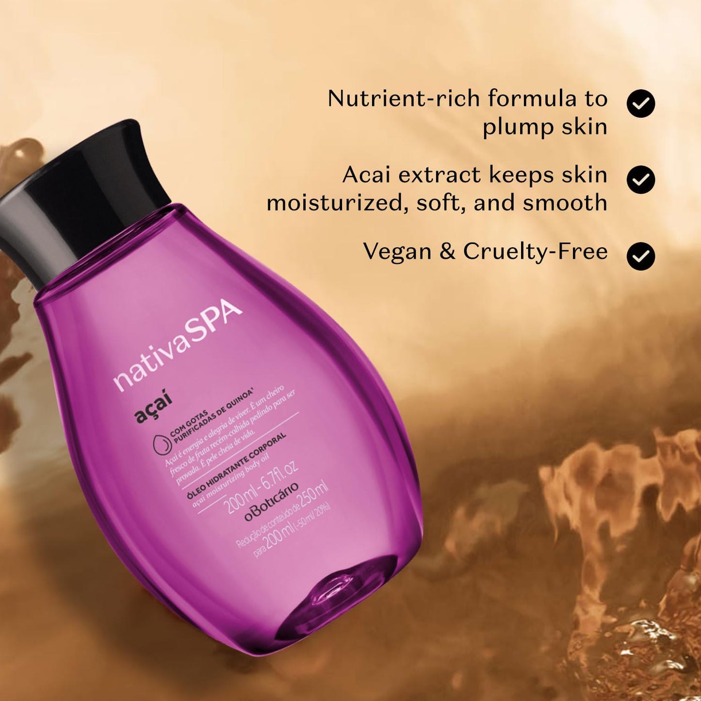 NATIVA SPA O BOTICÁRIO Aceite corporal hidratante Nativa Spa Açaí