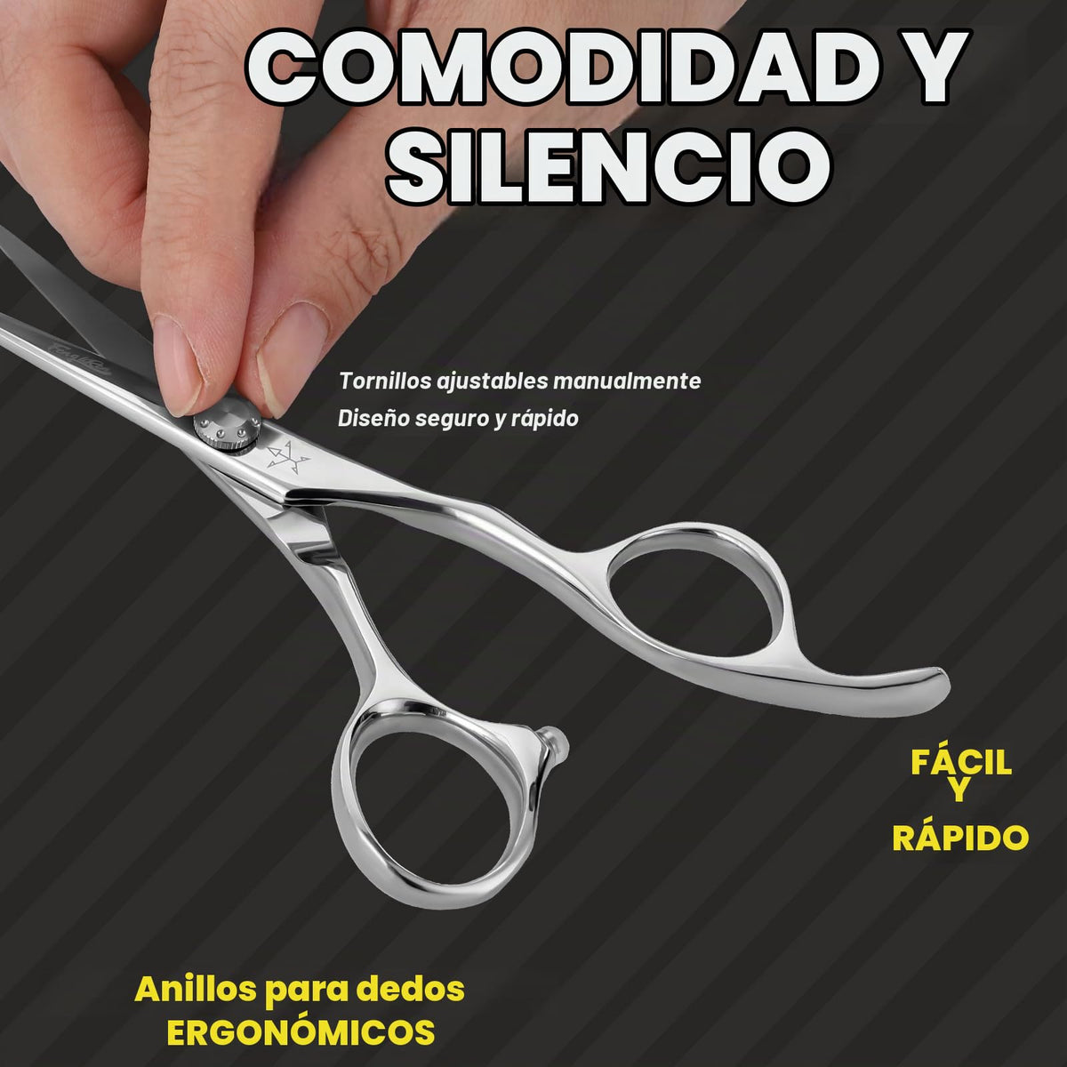 Tijeras profesionales de alta gama extremadamente afiladas para cortar el pelo, tijeras de peluquería para el cabello, tijeras de corte de pelo de 5.5 pulgadas, hechas de aleación de acero inoxidable
