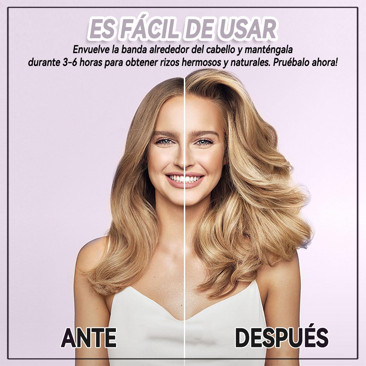 ZIMRAHYG Rizos Sin Calor, Rizadores de Cabello Sin Calor 8 Piezas, Kit de Ondas Sin Calor Con Pinzas para el Cabello y Coletero, Rizador Natural de Onda Suave Sin Daños en el Que Puedes Dormir