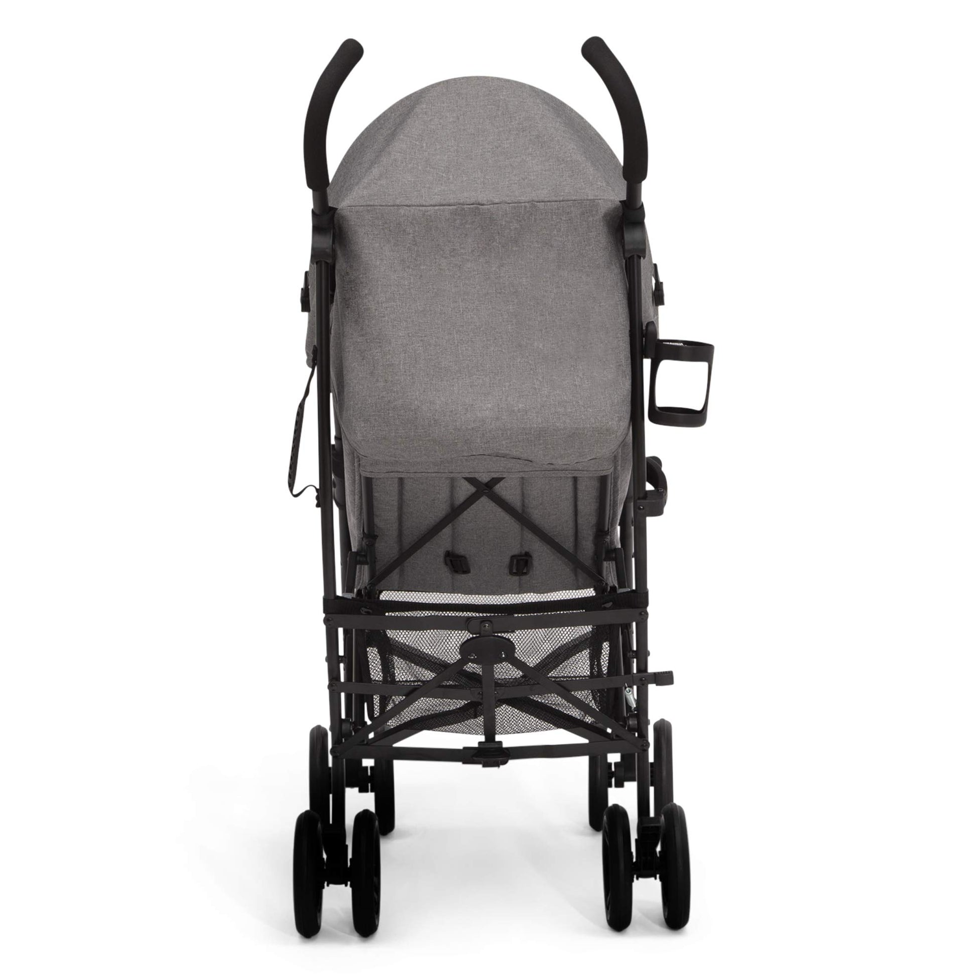 Jeep PowerGlyde Plus - carriola de viaje ligero para niños, con marco de aluminio, reclinación de 4 posiciones, cesta de almacenamiento extragrande, gris