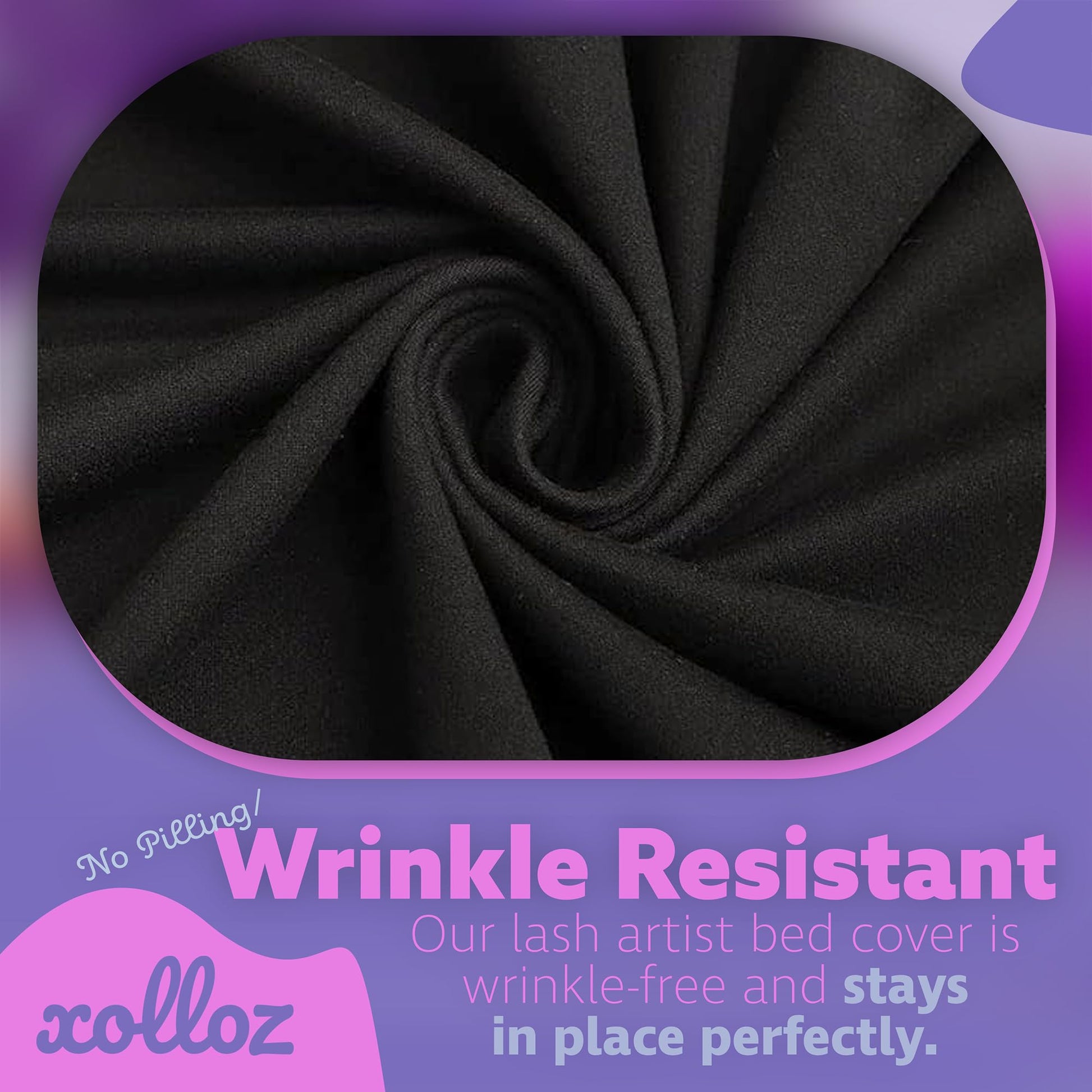 Funda de cama de spa para extensión de pestañas, funda de cama TopBuy, excelente para una mesa de pestañas o cama de masaje (negro)