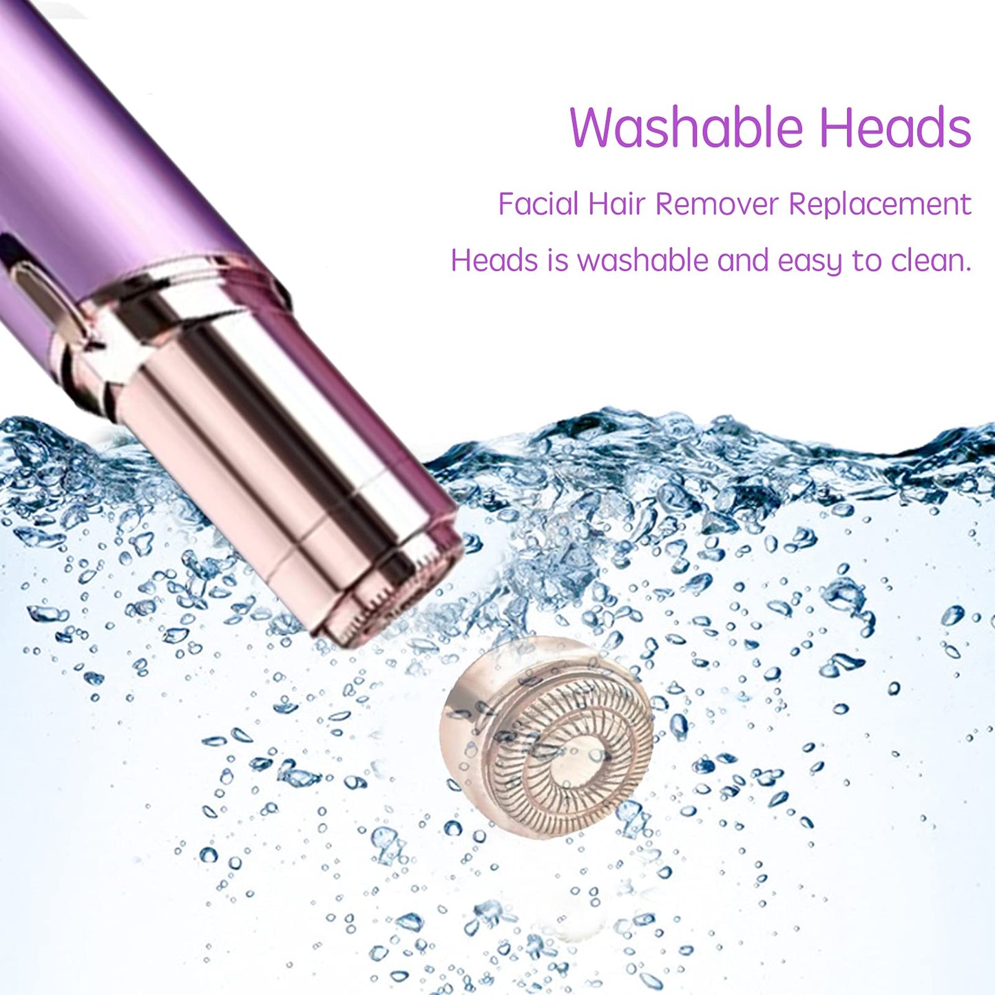 Cabezales de repuesto para depilación facial impecables, cabezales de repuesto para mujeres, compatibles con el removedor de vello facial impecable, cabezales de repuesto de doble halo Gen 2