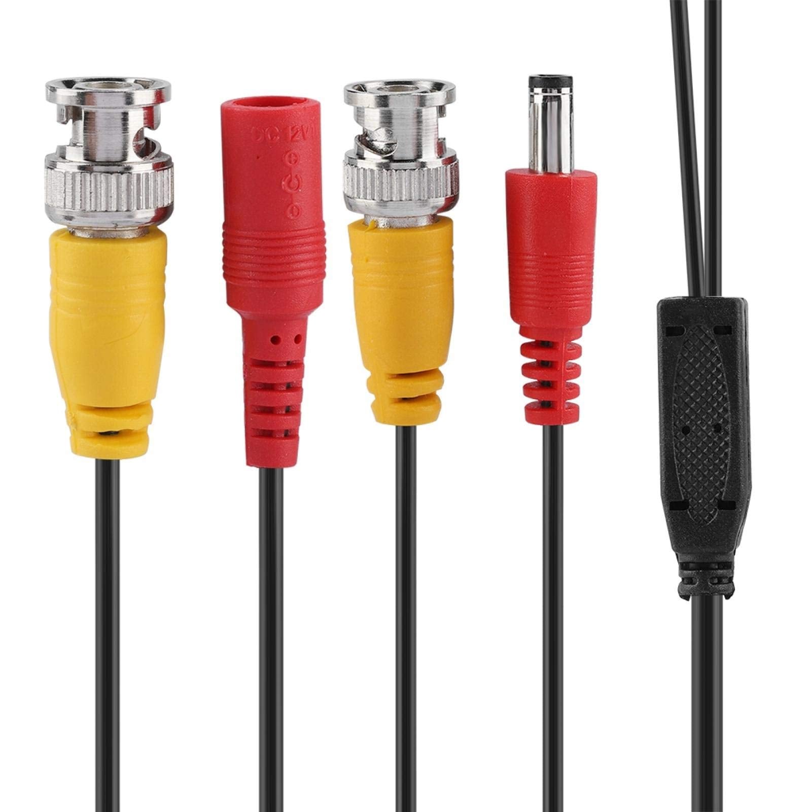 Cable de Alimentación de Video BNC, para de Monitoreo de Cámaras de Vigilancia Por CCTV DVR, Cables Bnc Todo en, Conector de 2.1mm DC (5m, 10m, 15m, 20m)(20m)