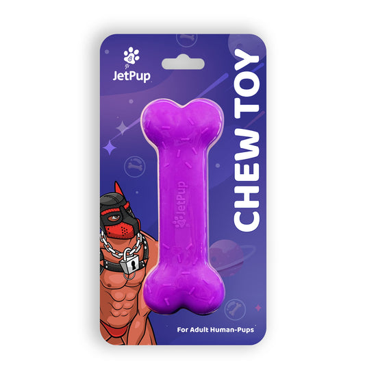 JetPup - Juguete para masticar para cachorros humanos (hueso morado)