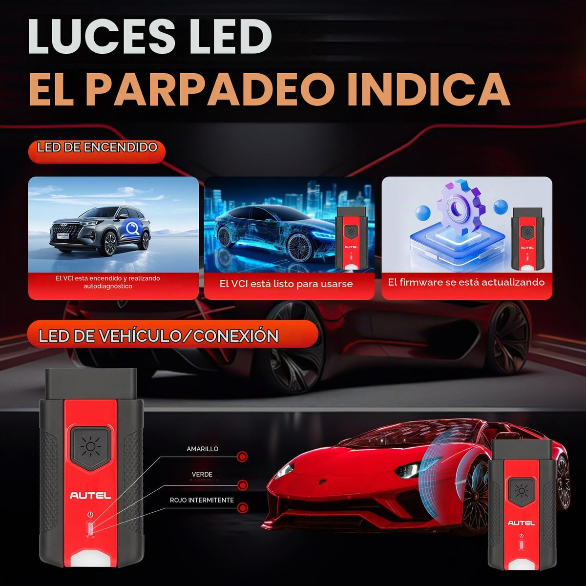 Interfaz de Comunicación Vehicular Autel MaxiVCI V200 Bluetooth Inalámbrico