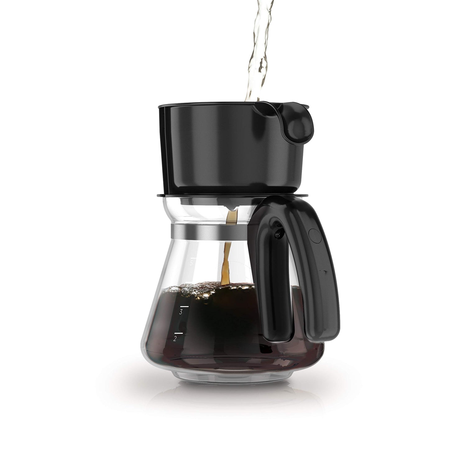 BLACK+DECKER Cafetera 4 en 1, con Vaso Personal y Filtro Permanente con Jarra de Vidrio, 5 Tazas, CM0755S-MX