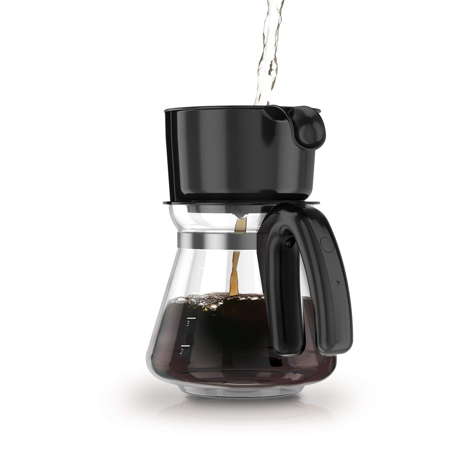 BLACK+DECKER Cafetera 4 en 1, con Vaso Personal y Filtro Permanente con Jarra de Vidrio, 5 Tazas, CM0755S-MX
