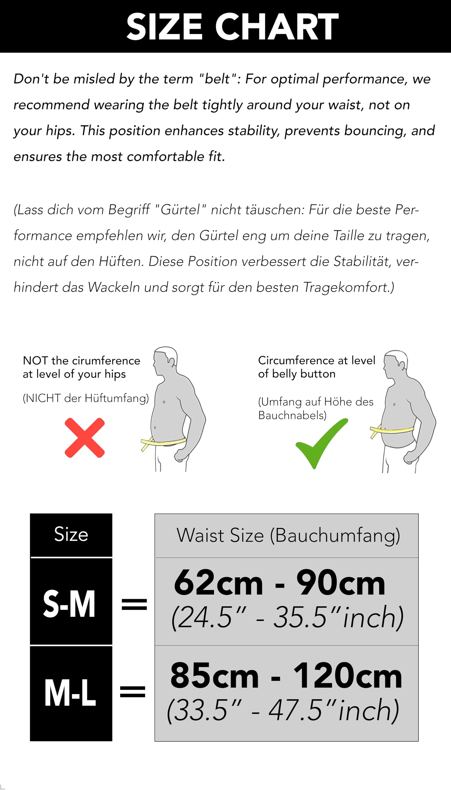 Fitgriff® - Cinturón de correr para hombres y mujeres, bolsa de correr segura para teléfono, llaves y esenciales, para todos los teléfonos celulares, Negro -, Small - Medium, Corte entallado