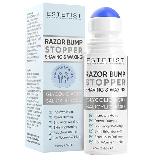 ESTETIST- Solución para detener los vellos encarnados con afeitadora Tratamiento para el cuidado de la piel del rostro, el cuello, la zona del bikini y las piernas