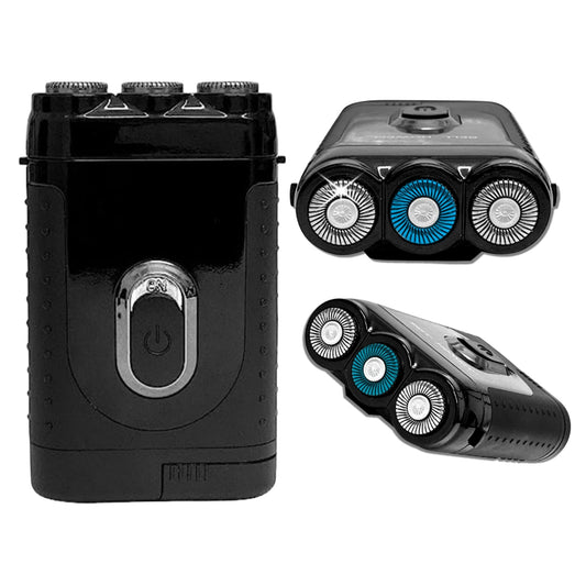 Afeitadora Eléctrica Tacshaver Negra Recargable 3D Inalámbrica para Hombre