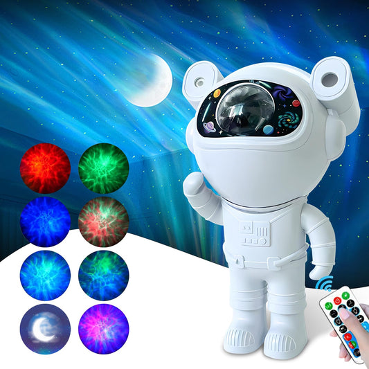 Proyector de Galaxias y Estrellas Astronauta 360° Ajustable con Altavoz y Control Remoto