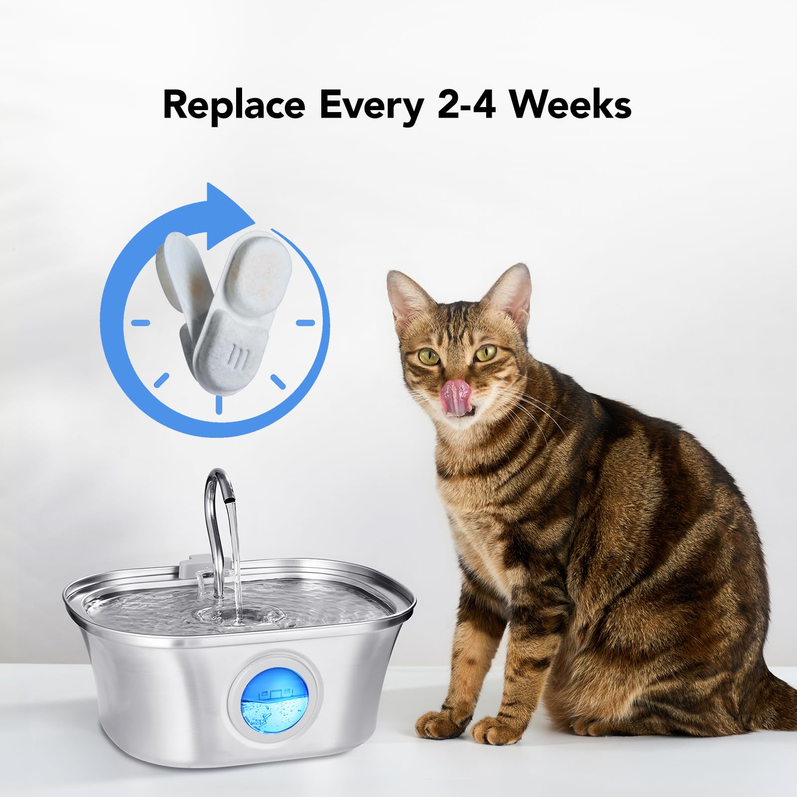 HICC PULE 9 paquetes de filtros de repuesto para fuente de agua para gatos