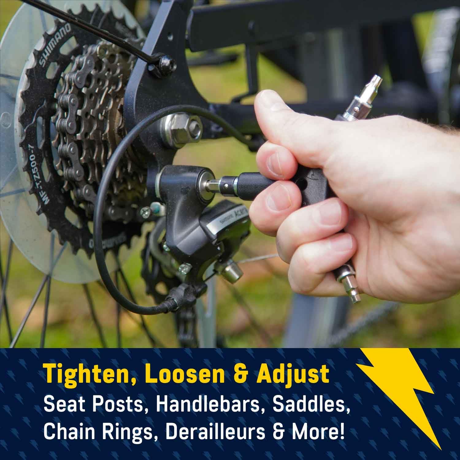 Herramienta de Mantenimiento para Bicicletas White Lightning Blanco 6 en 1