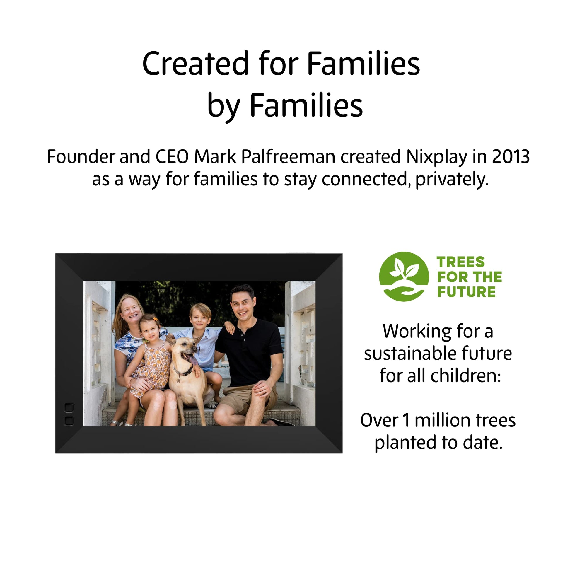 Marco de Fotos Nixplay Negro con Pantalla HD y Sensor de Movimiento
