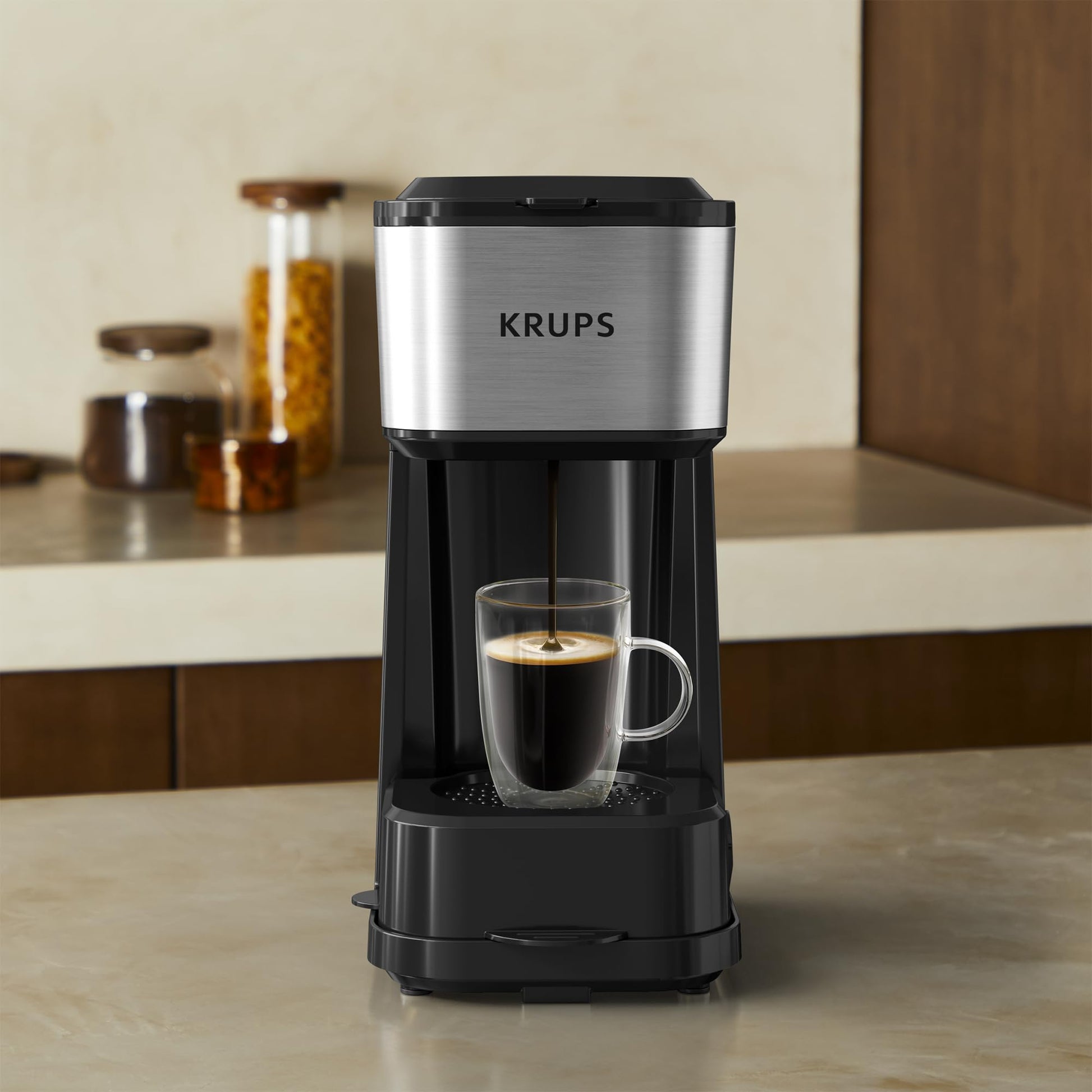 Cafetera de Filtro KRUPS Simply Brew 4 en 1 Plata con Filtro Permanente y Goteador