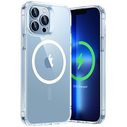 ESR Funda Híbrida con HaloLock, Compatible con iPhone 13 Pro MAX, Carga Inalámbrica Magnética, Protección Reforzada contra Caídas, Respaldo Resistente a Arañazos, Serie Classic, Transparente