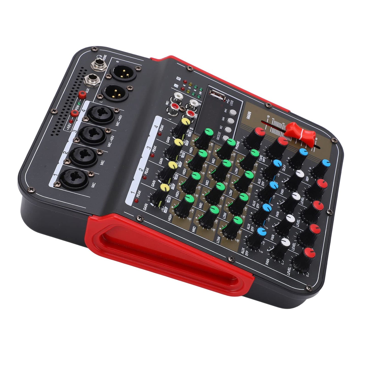 Consola Mezcladora Tgoon Negra con Control de Volumen Independiente para DJ