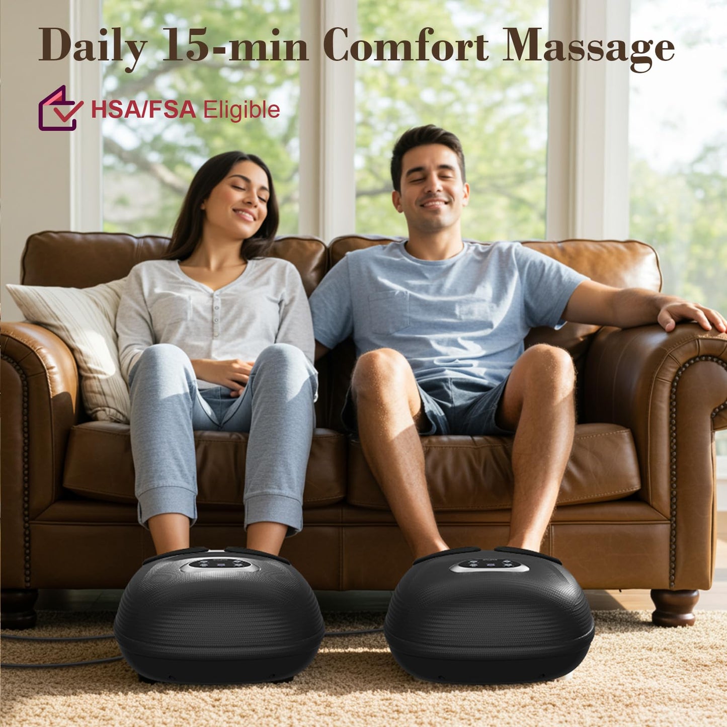 CuPiLo Máquina Masajeador de Pies Shiatsu con Calor, Vibración Ajustable y Compresión para Aliviar el Dolor de Neuropatía, Fascitis Plantar y Tensión Muscular