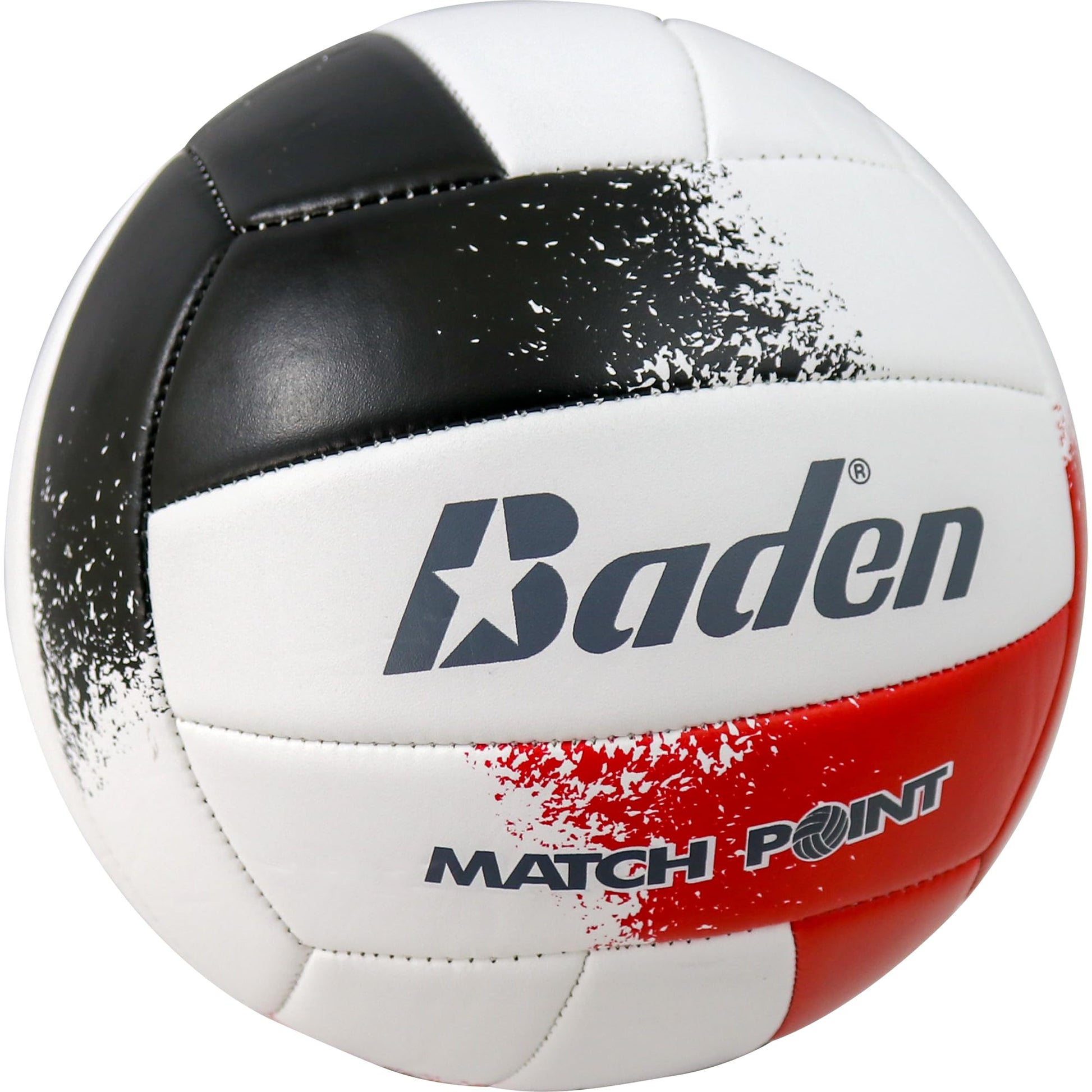 Baden MatchPoint - Balón de Voleibol, Rojo/Blanco/Negro, Talla 5