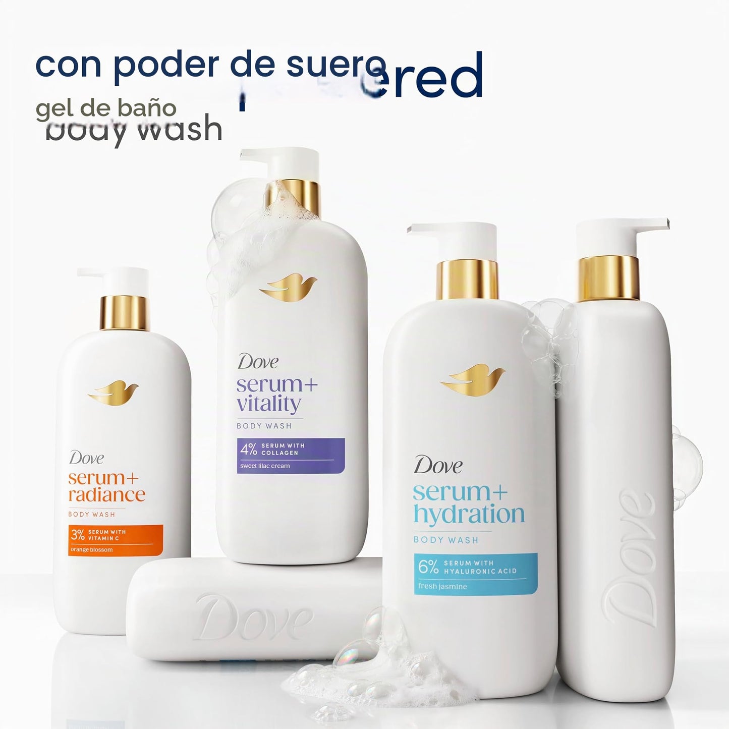 gel de baño empapa activamente la piel seca repara la sequedad suero de hidratación al 6% con ácido hialurónico 547 ml