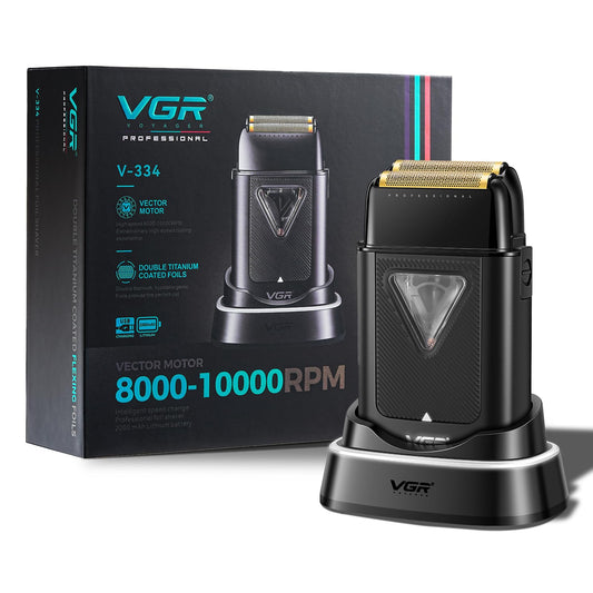 Afeitadora Eléctrica VGR Negro con Motor Vectorial para Hombre