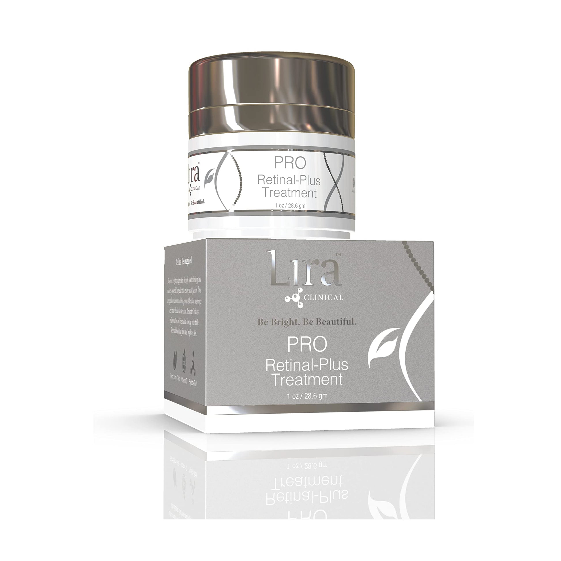Lira Clinical Tratamiento Pro Retinal-Plus - Crema De Retinol Con Ácido Hialurónico, Ácido Salicílico Y Vitamina C - Ayuda A Reducir Líneas De Finas Y Arrugas - Todo Tipo De Piel - 1 Fl Oz