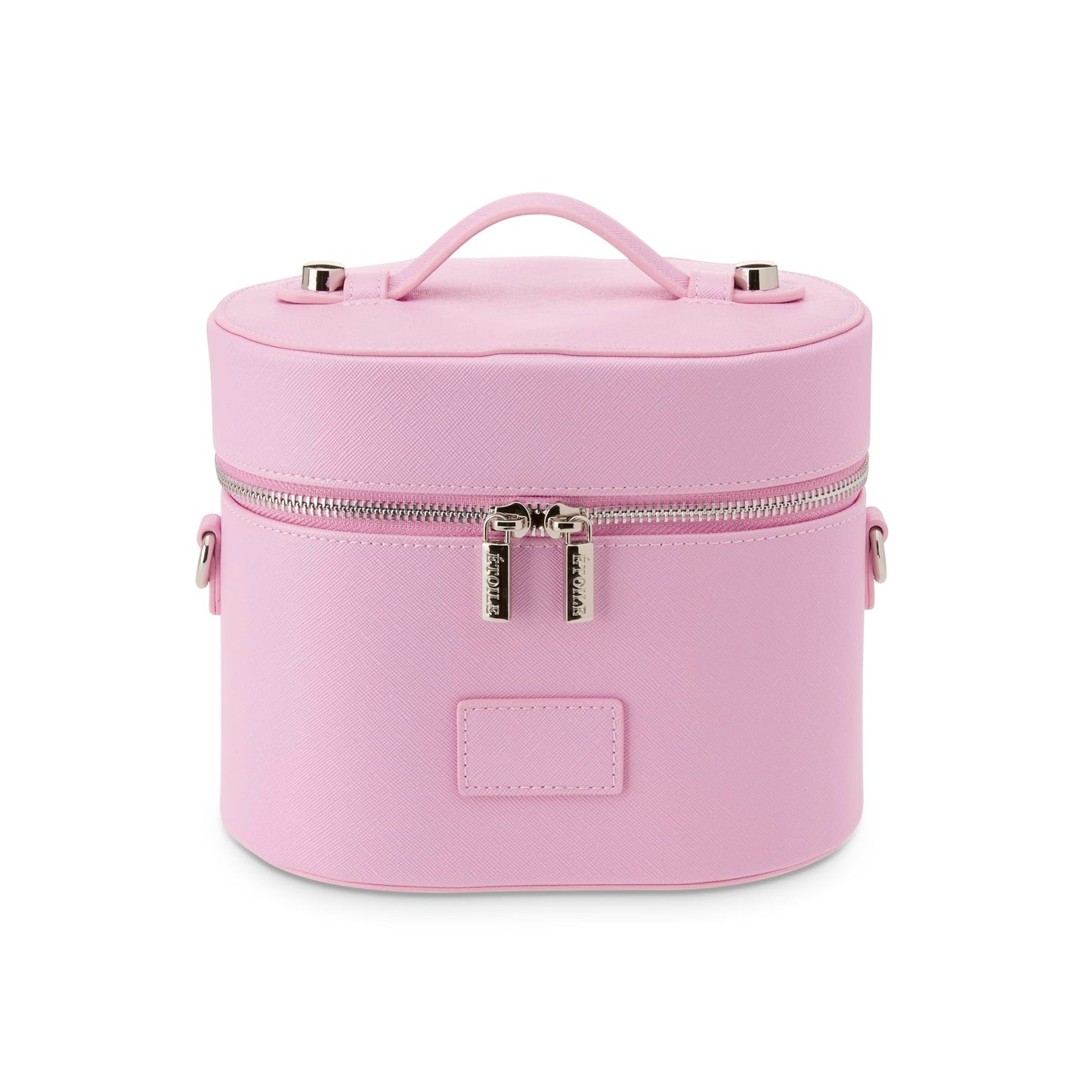 ETOILE - Estuche de aseo ovalado, organizador de bolsa de maquillaje de viaje con correa para el hombro y divisor extraíble, Rosado lavanda, Mini estuche de viaje cosmético