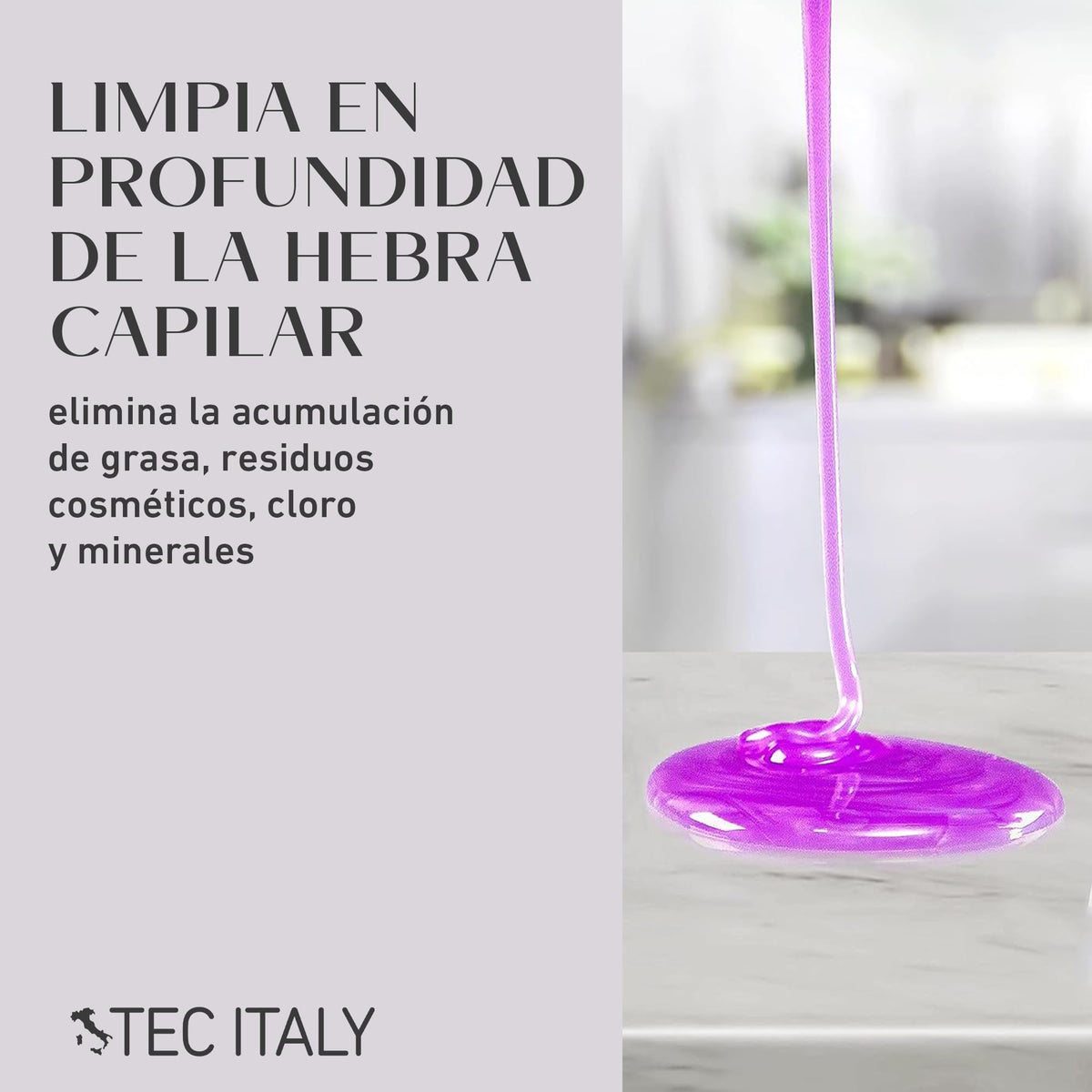 TEC ITALY Profondo Shampoo Cuidado y Limpieza Profunda del Cabello 300 ml