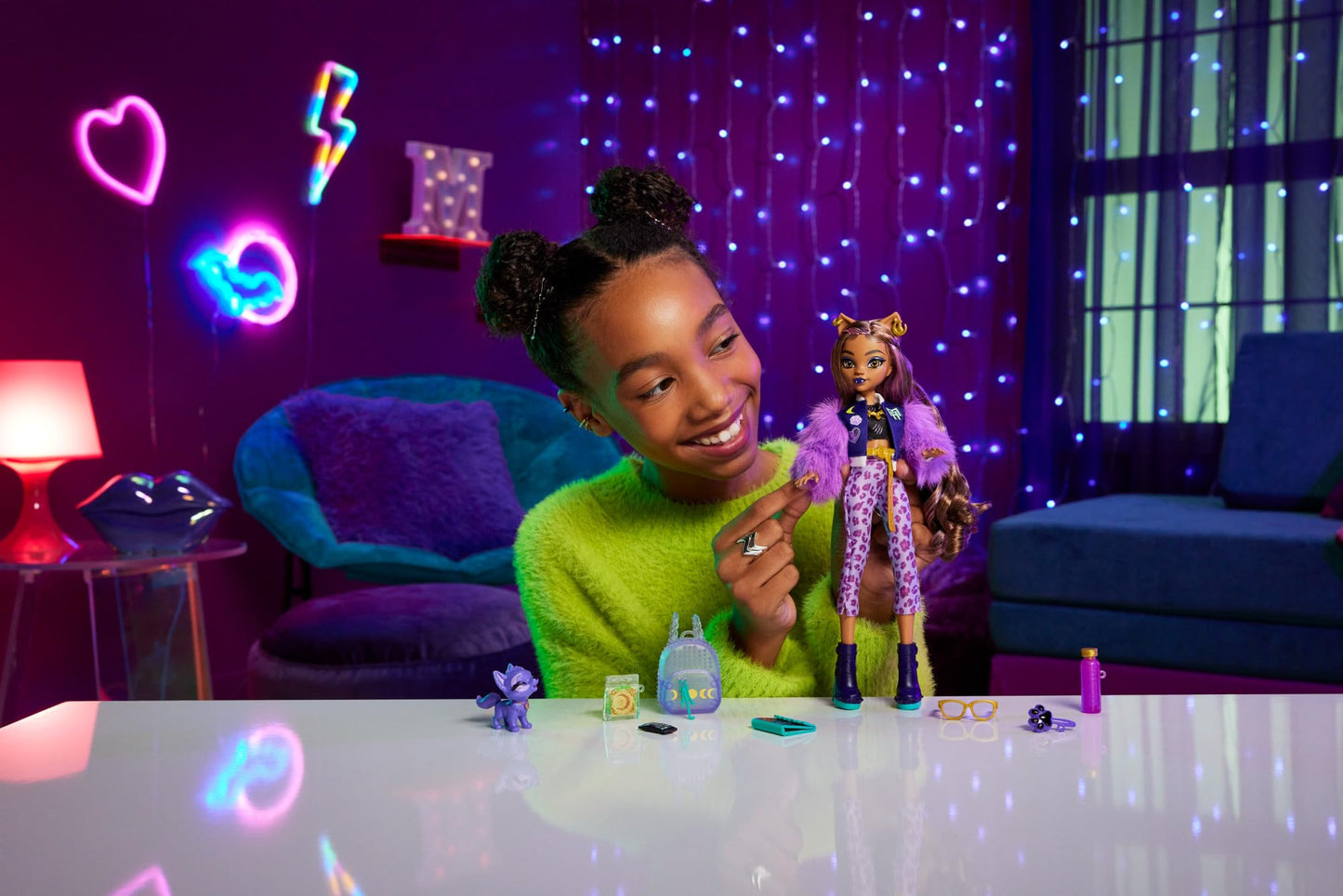 Muñeca Monster High Clawdeen Nuevo Look terrorífica para niñas