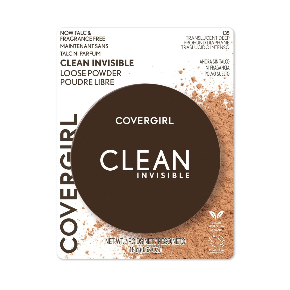 COVERGIRL CG CLEAN LOOSE PWDR Loose Powder Translucent Deep 135 18 G / 0.63 OZ