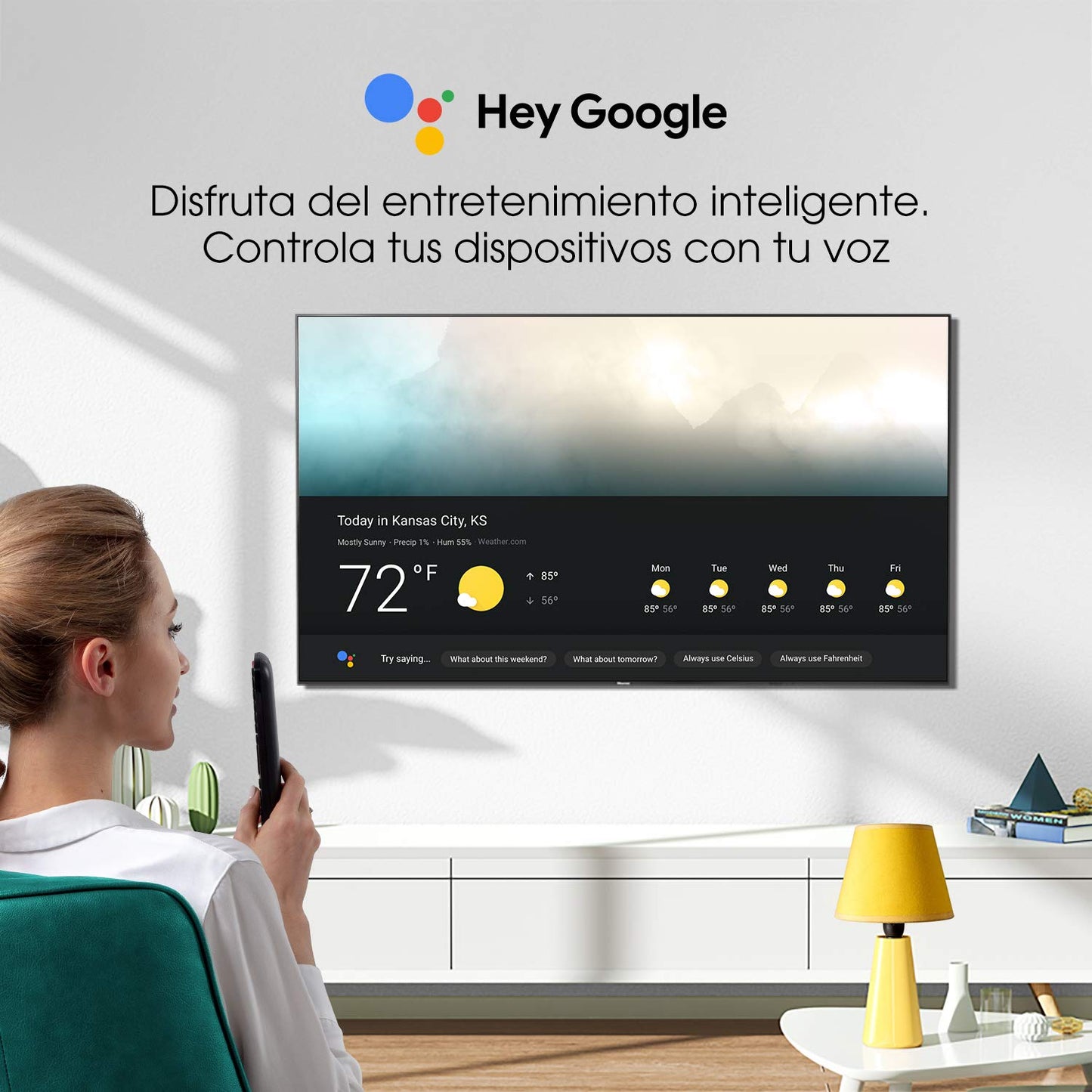 Pantalla Hisense 50" 4K UHD Android TV con Control de Voz 50A6G (2021)