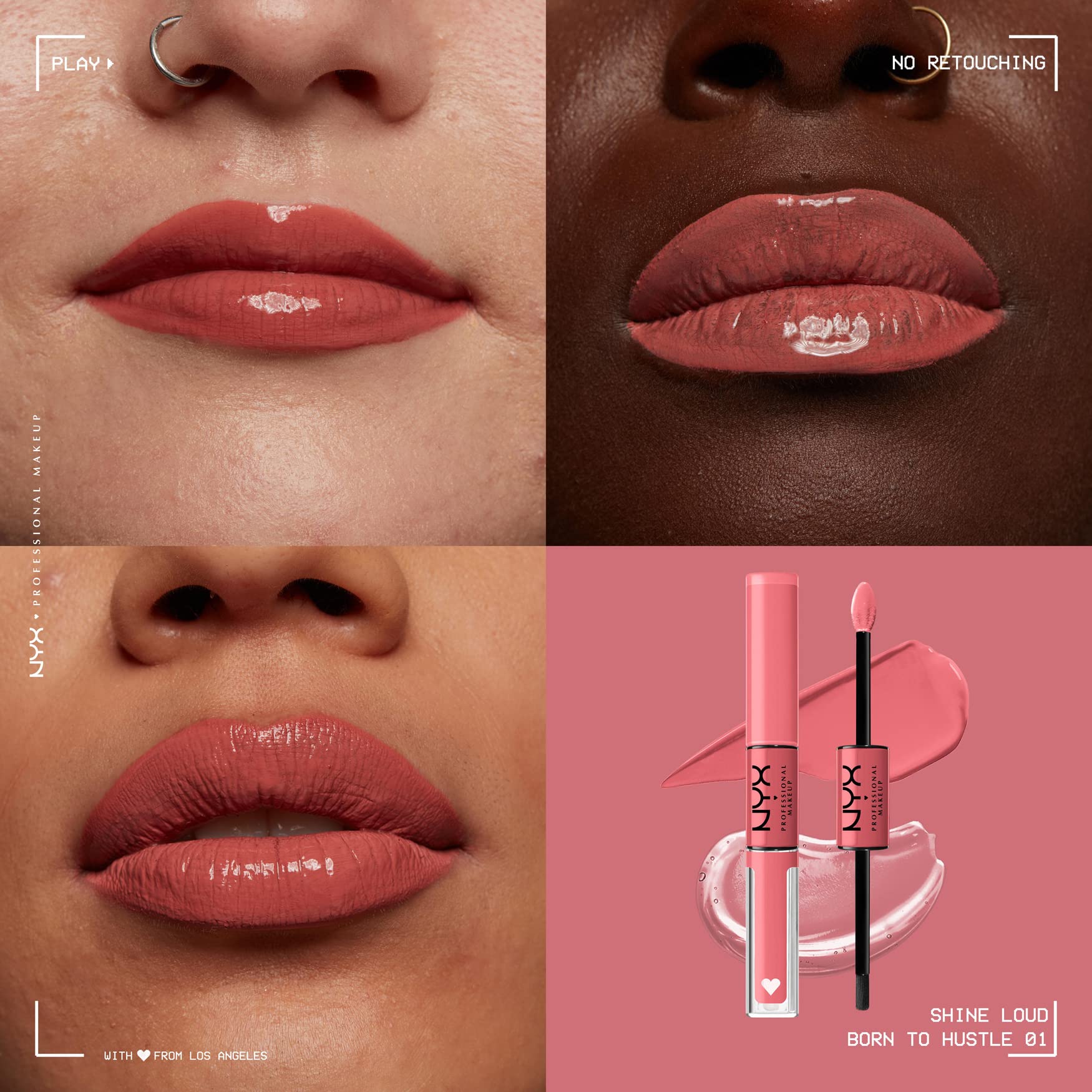 NYX Professional Makeup, Shine Loud, Labial Líquido Larga Duración, Born