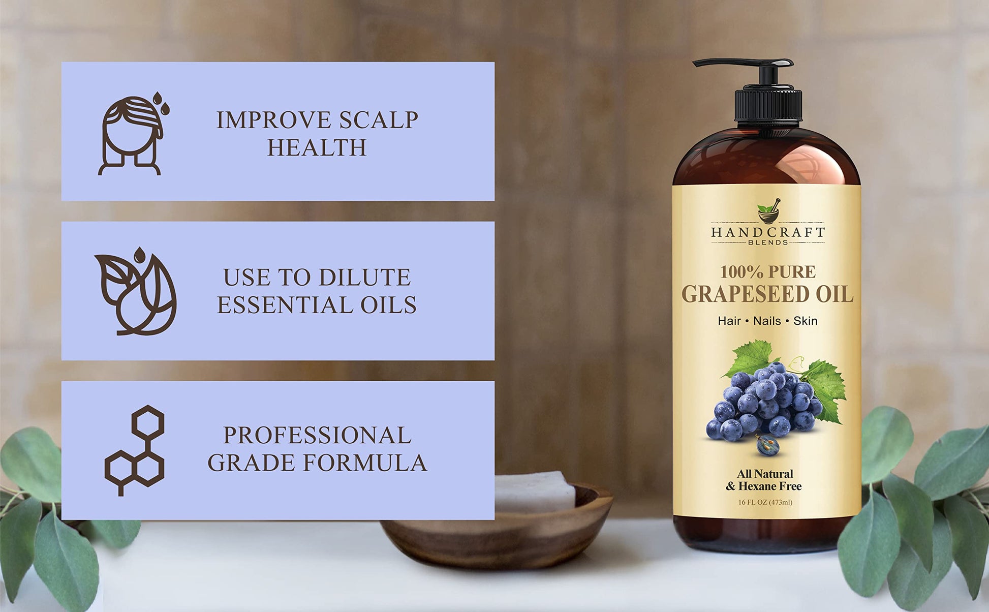 Aceite de Semilla de Uva Artesanal 100% Puro Natural Grado Terapéutico para Aromaterapia
