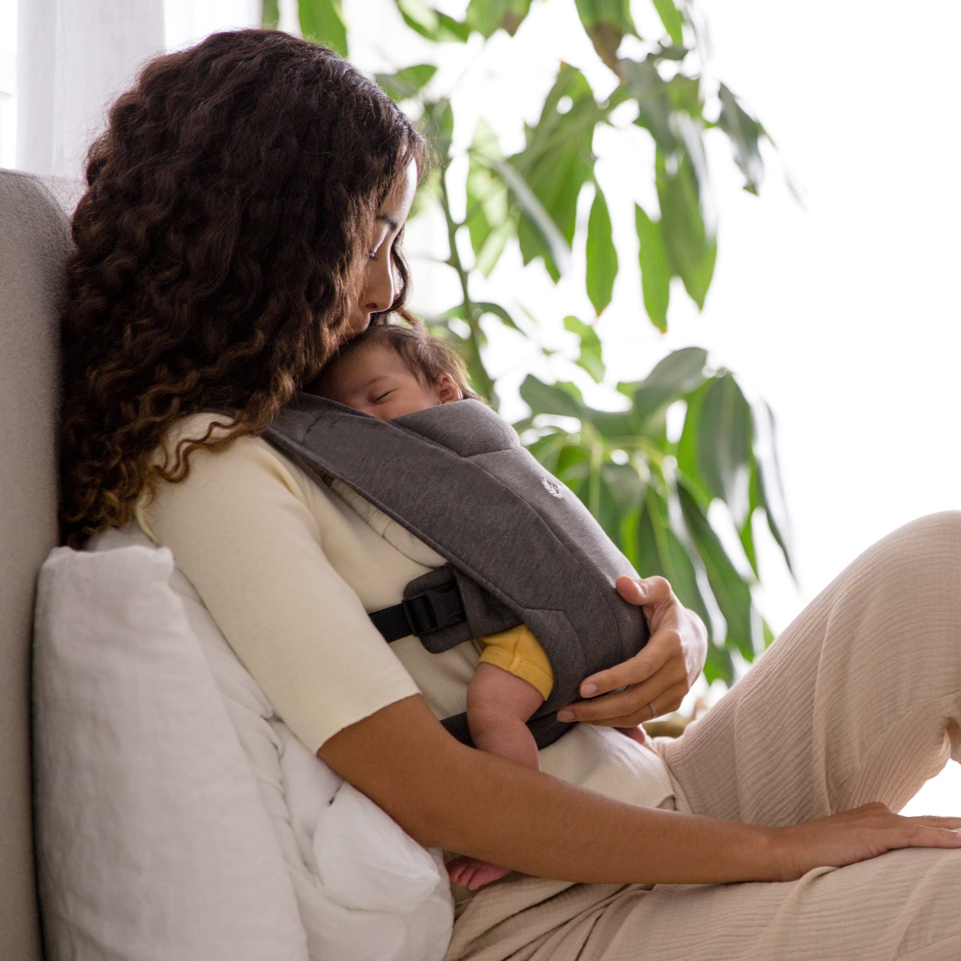 Portabebés Ergobaby Gris Jaspeado Punto Ponte Recién Nacido