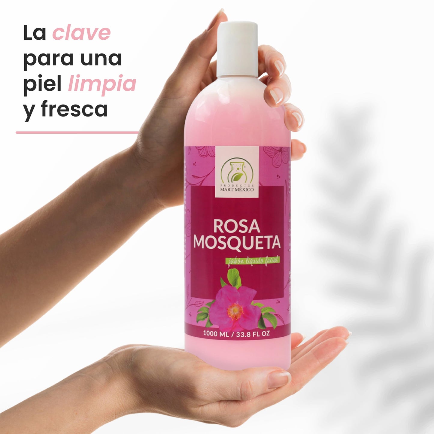 Jabón Líquido Facial Rosa Mosqueta 1 Litro Productos Mart Mexico