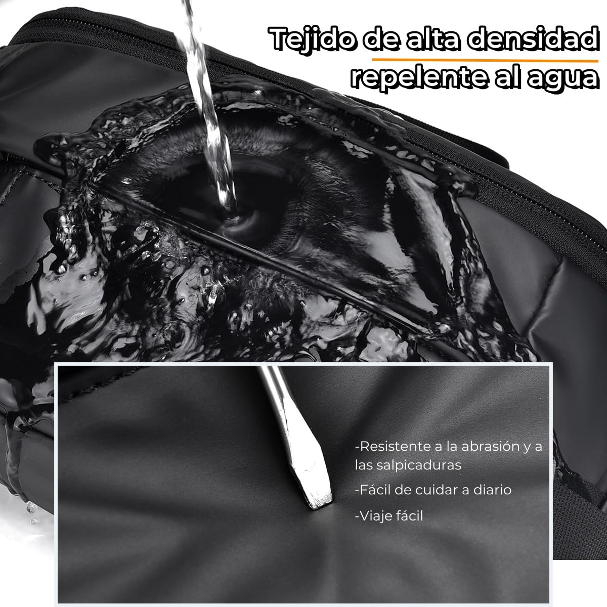 Cangurera Deportiva para Hombre Mujer, Cangurera Deportiva de Viaje, Riñonera para Correr Impermeable con Cinturón Regulable y Hebilla Rápida, para exteriores, senderismo, correr y Ciclismo (Negro)