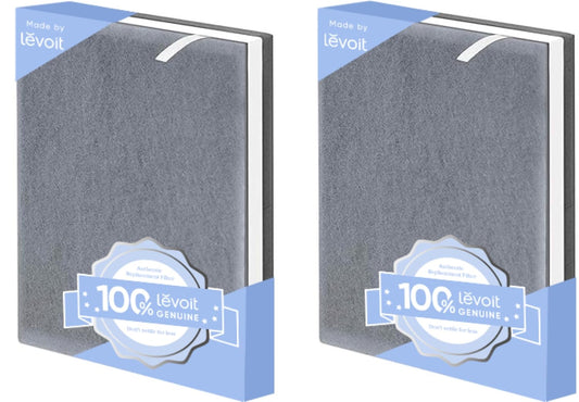 LEVOIT Repuesto de purificador de aire, True HEPA y filtros de carbón activado de alta eficiencia, Vital 100-RF, 2 unidades, blanco