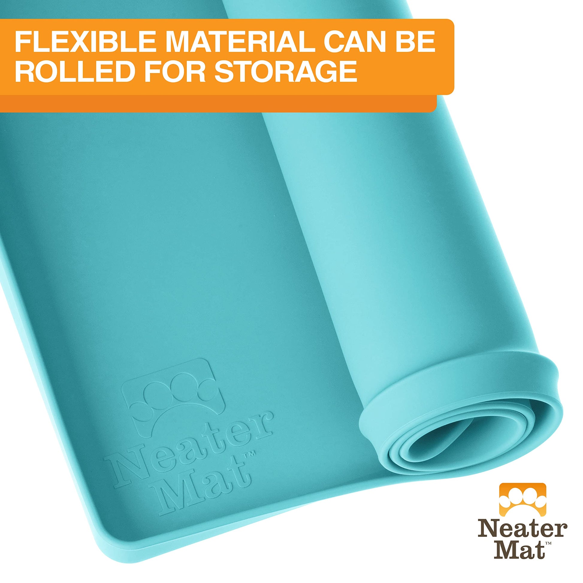 Alfombrilla Impermeable de Silicona Neater Pet Brands Aguamarina para Mascotas