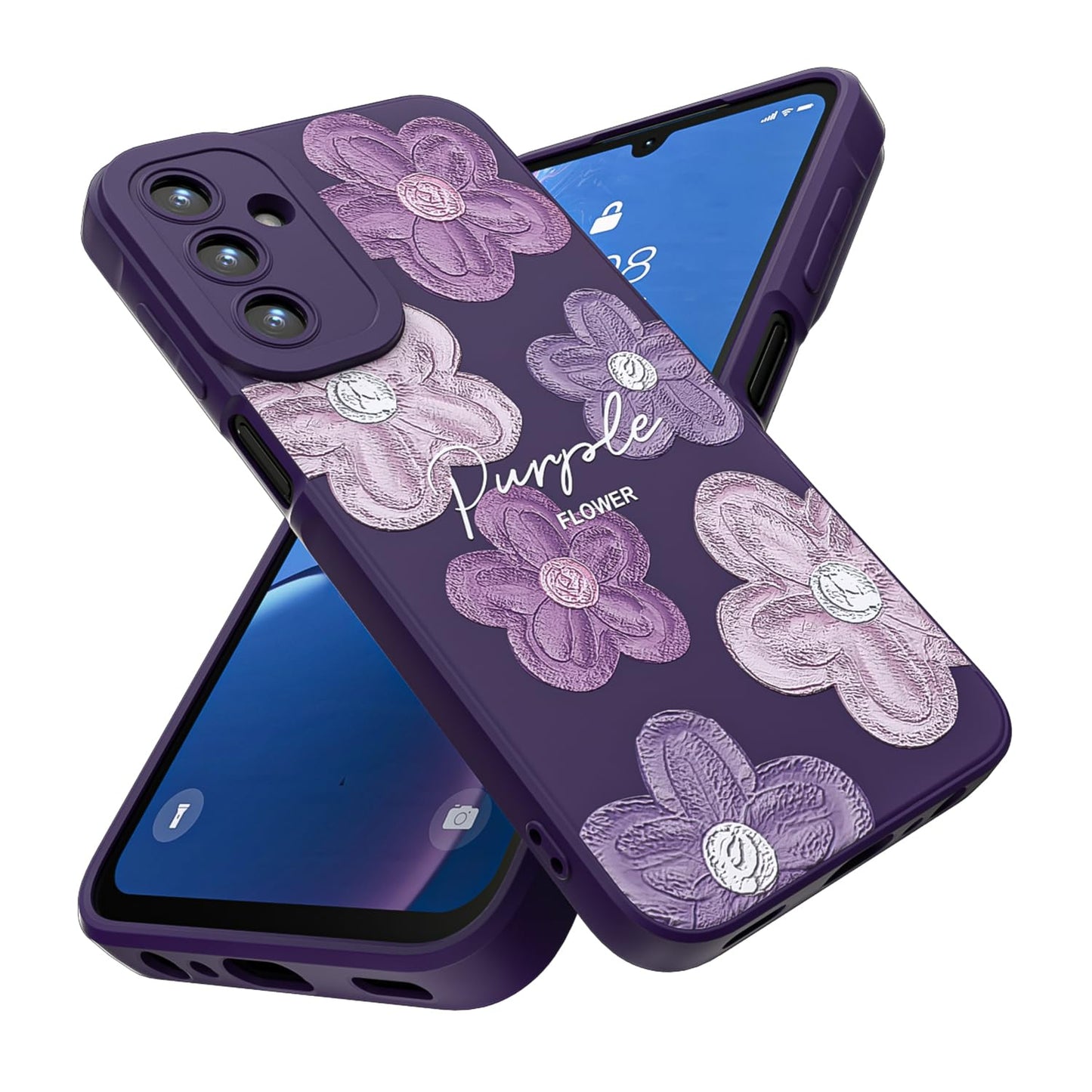 Threehao Funda para Samsung Galaxy A15, Ultra Delgado Flexible Suave TPU Silicona Carcasa con Moda Aesthetic Dibujos Flores, Antigolpes Anti-arañazos Protectora Case para Samsung A15
