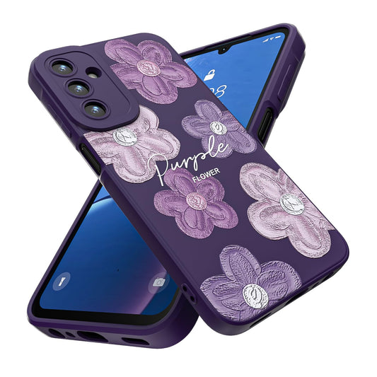 Threehao Funda para Samsung Galaxy A15, Ultra Delgado Flexible Suave TPU Silicona Carcasa con Moda Aesthetic Dibujos Flores, Antigolpes Anti-arañazos Protectora Case para Samsung A15