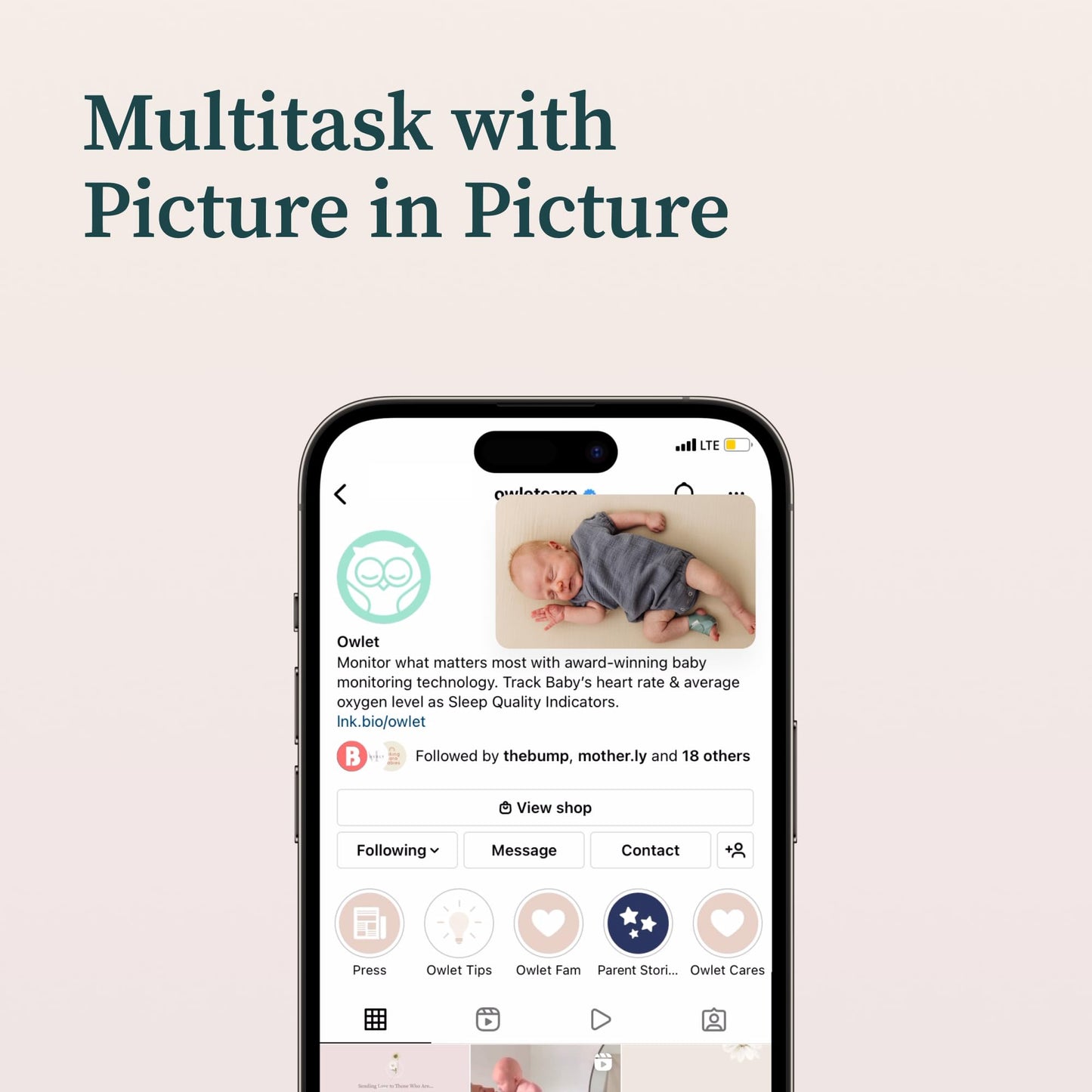 Monitor Inteligente Owlet Dream Duo Blanco Traqueo de Pulso y Oxígeno con Video WiFi HD para Bebé