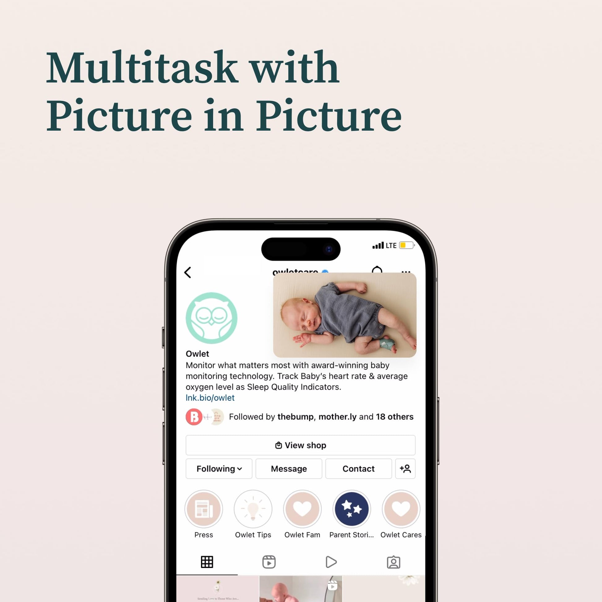Monitor Inteligente Owlet Dream Duo Blanco Traqueo de Pulso y Oxígeno con Video WiFi HD para Bebé