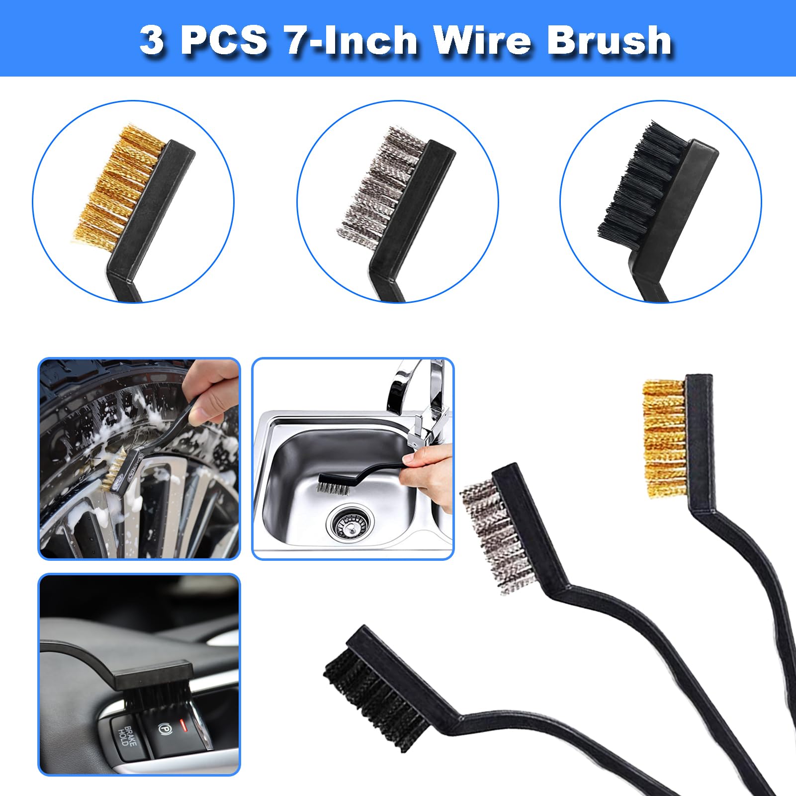 Kit de limpieza de interiores, kit de limpieza de interiores de coche, 17 piezas con aspiradora de mano, cepillos de detalles de coche, herramienta de limpieza de parabrisas, suministros de limpieza