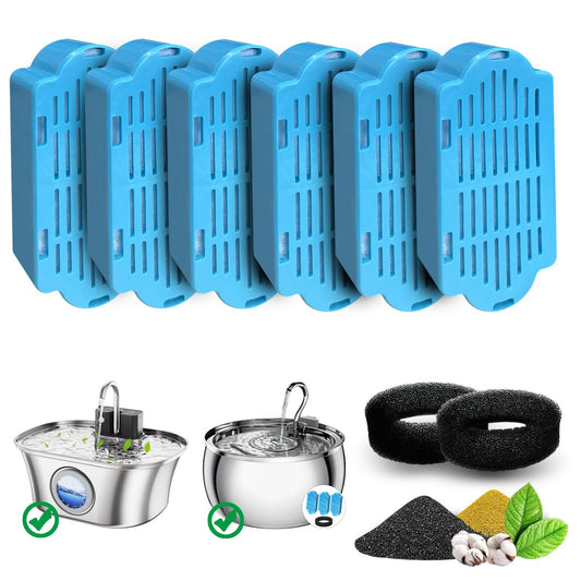FWMB - Filtros de fuente de agua para gatos, fuente de agua para mascotas, filtro de repuesto para fuente de agua ajustable de flujo de agua para gatos de 120 oz/3.2 l y 148 oz/4.0 l