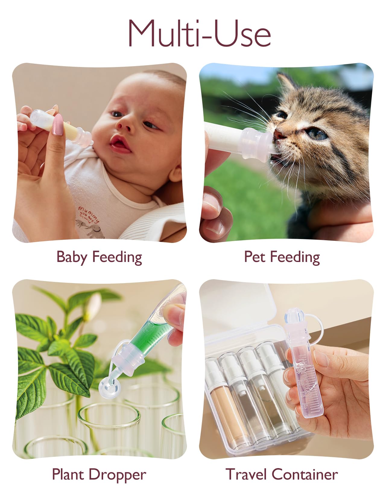 Momcozy Colector de Calostro, Colector Reutilizable de Leche Materna con Estuche y Toalla de Algodón, Contenedor Portátil Libre de BPA, Multiusos, 5ml, Paquete con 6