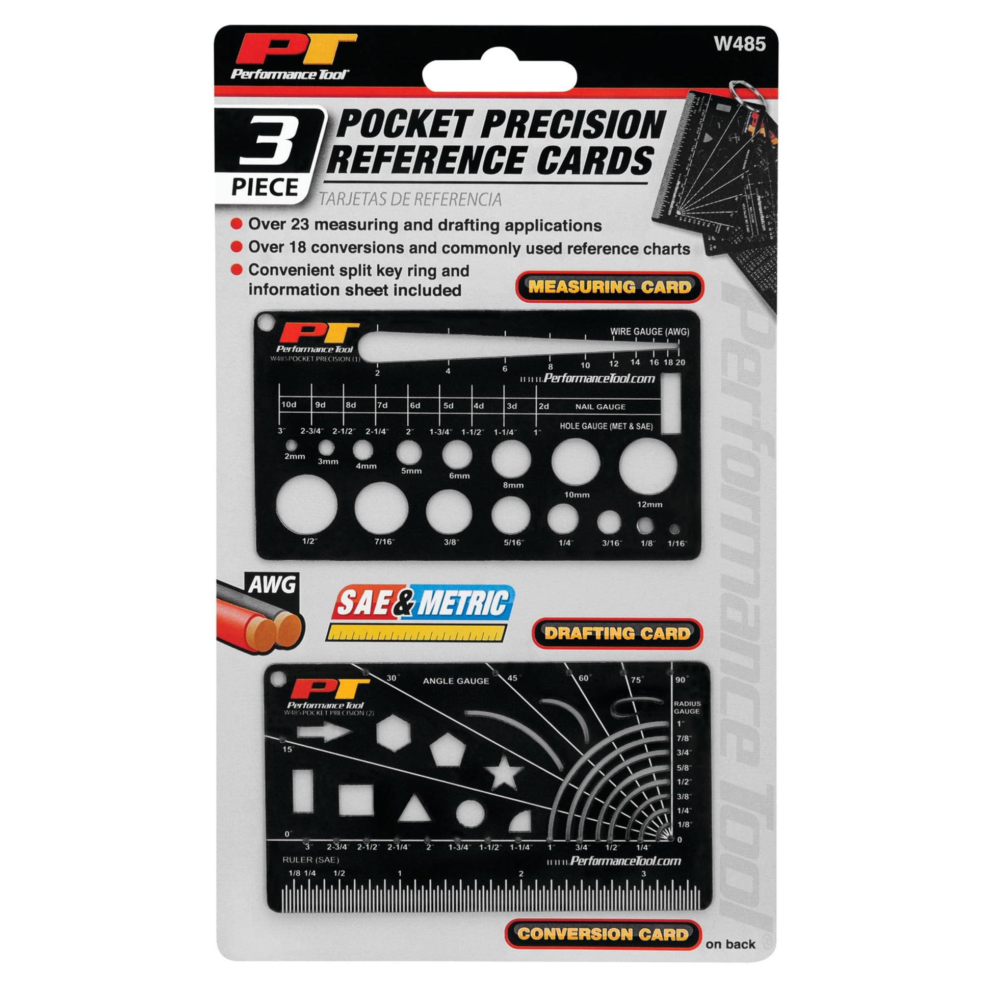 Juego de Tarjetas de Precisión de Bolsillo Performance Tool Northwest Trail Products de 3 Piezas