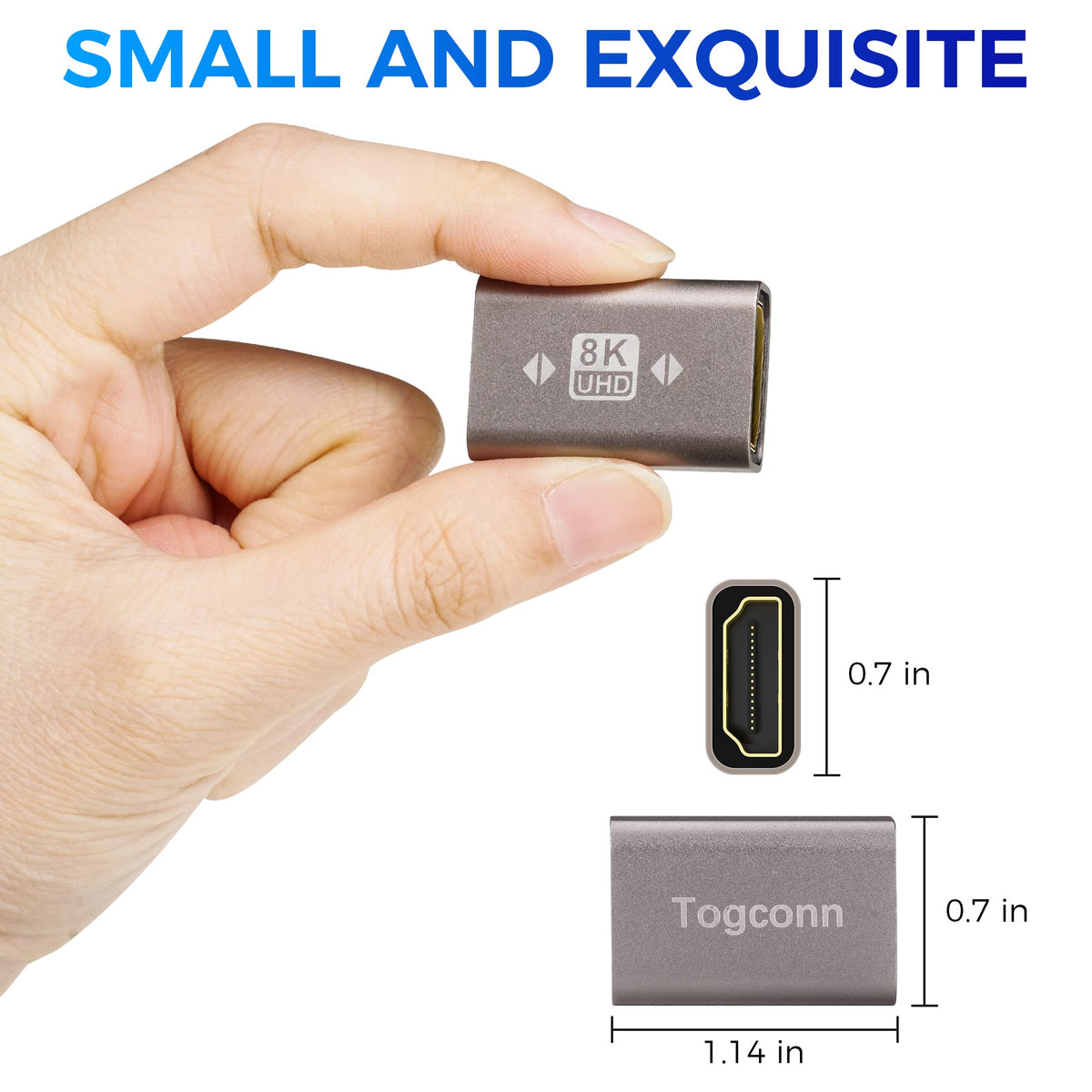 Acopladores HDMI 8K a 60Hz Adaptador de Extensión para HDTV y Consolas