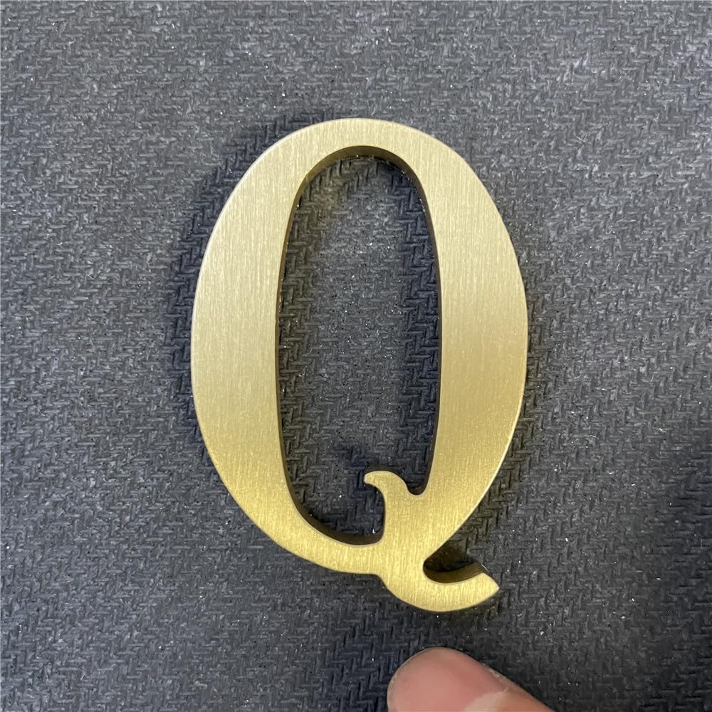 Pegatina de Latón Soild Letras y Números Autoadhesivos para Señalización de Casa