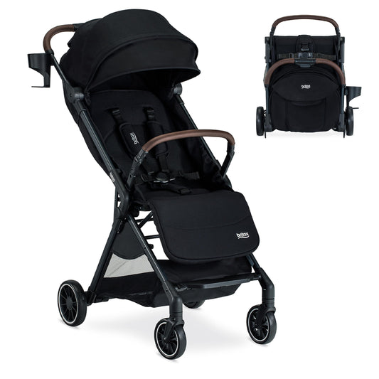 Britax Juniper - carriola compacto sobre la marcha, sistema Fastpack sin esfuerzo con plegado rápido con una sola mano, portátil y ligero para viajes, asa de transporte integrada, telas de